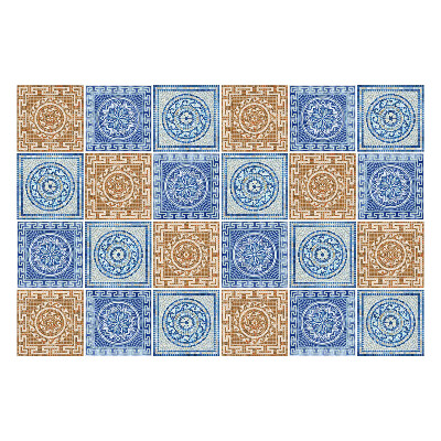 Csempe dekor matrica Antik csempék elrendezése