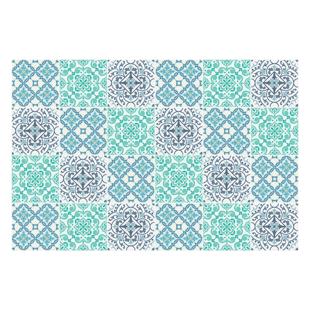 Konyha csempe matrica Összefonódó virágdíszek