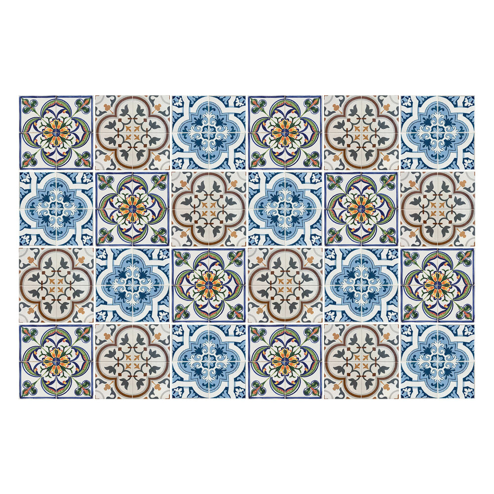 Konyha csempe matrica Virágdíszek mozaikban