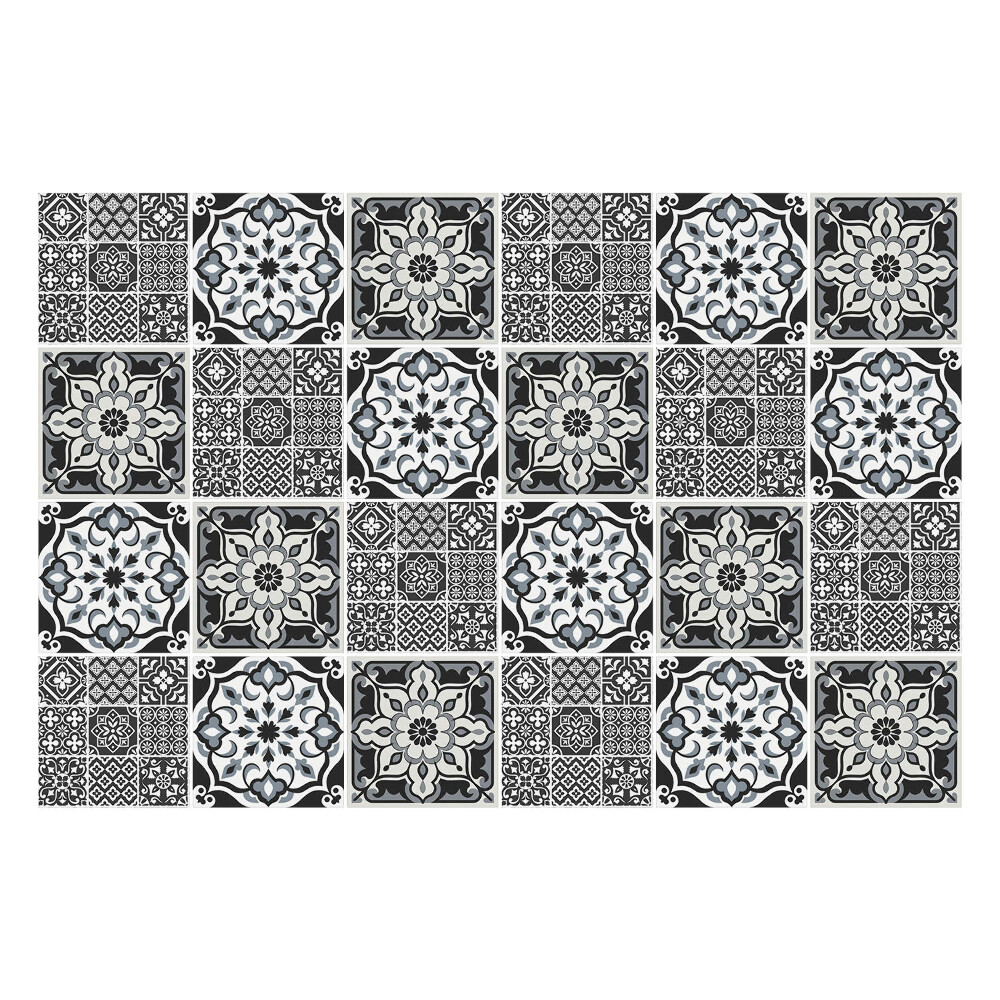 Konyha csempe matrica Klasszikus csempék díszekkel