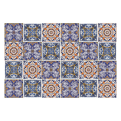 Konyha csempe matrica Virág- és geometrikus motívumok