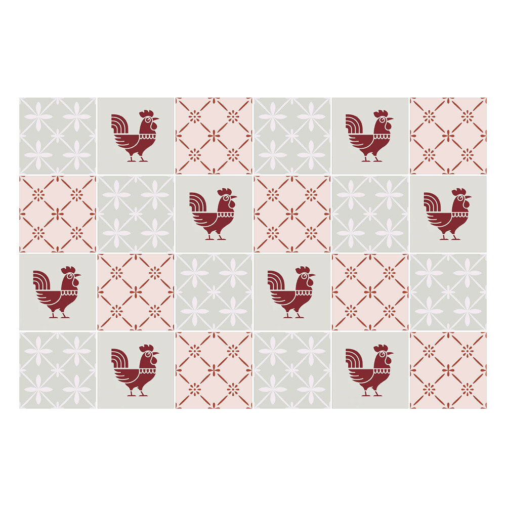 Csempe dekor matrica Kockás rókagombák