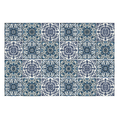 Csempe dekor matrica Virágdíszek hálóban