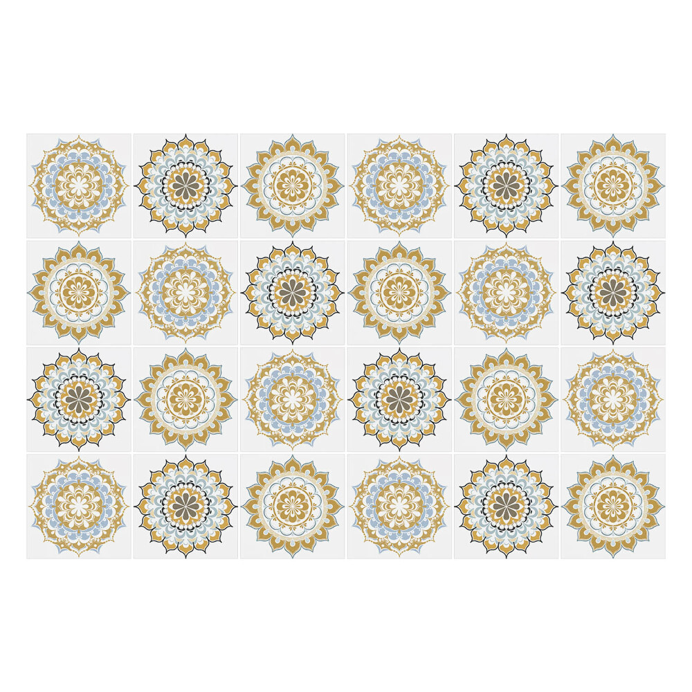 Fali csempe matrica Virágos különféle mandalák