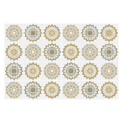 Fali csempe matrica Virágos különféle mandalák