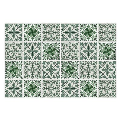 Csempe dekor matrica Mintás zöld csempék