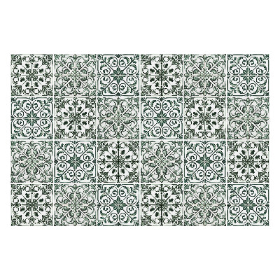 Fali csempe matrica Mintás zöld csempék