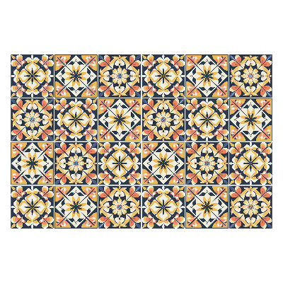 Konyha csempe matrica Mintás retro mozaik