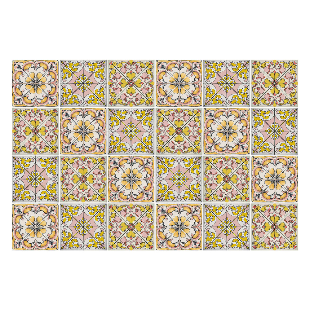 Konyha csempe matrica Pasztell antik mozaik