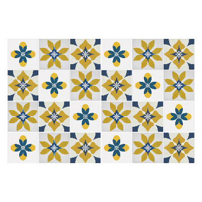 Csempe dekor matrica Virágos mozaik