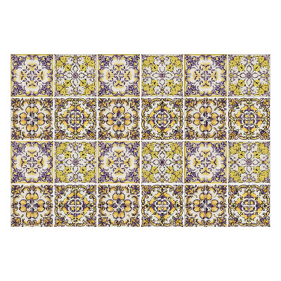 Konyha csempe matrica Virágdíszek az elrendezésben