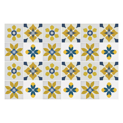 Fali csempe matrica Virágok a csempéken