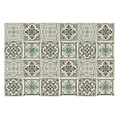 Konyha csempe matrica Virágmotívumok a csempékben