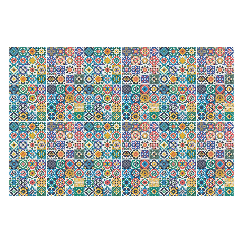 Fali csempe matrica Színes csempe mozaikja