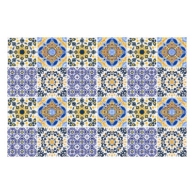 Csempe dekor matrica Virágos mozaikok hálóban