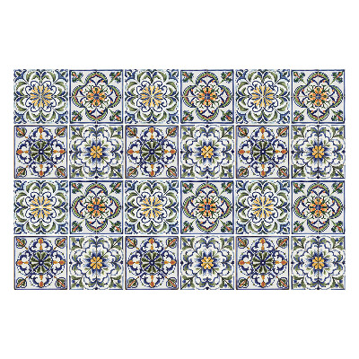 Konyha csempe matrica Virágos mozaikok az elrendezésben