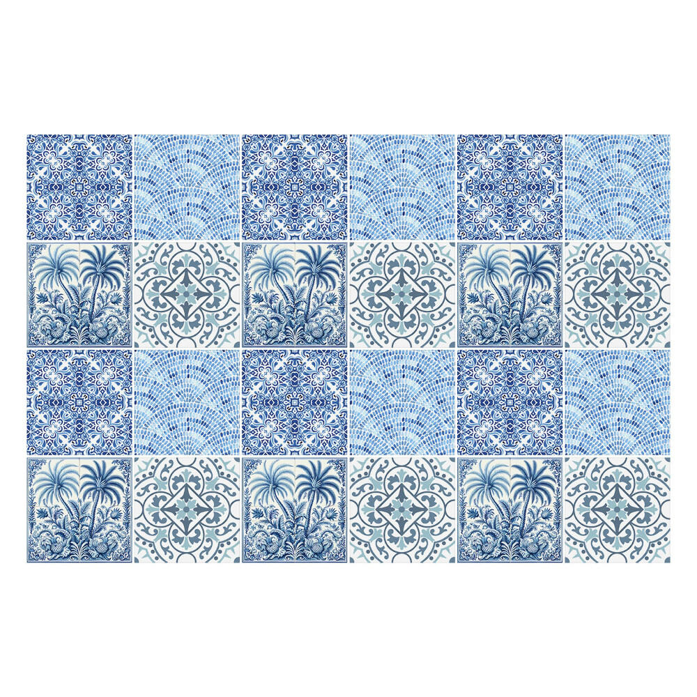 Fali csempe matrica Növényi motívumokkal díszített csempék