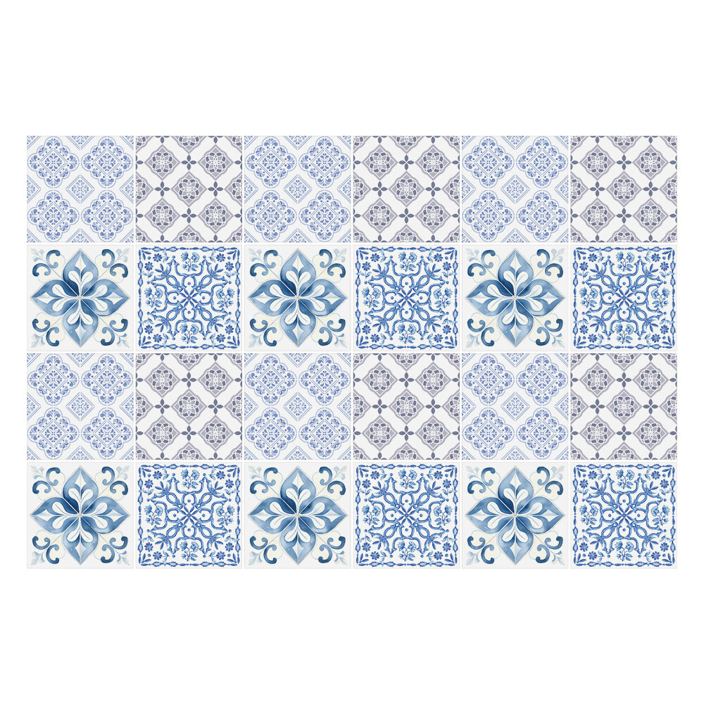 Csempe dekor matrica Virágdíszek az elrendezésben