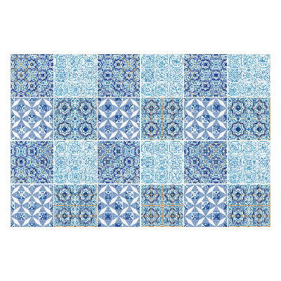 Fali csempe matrica Kék keleti kompozíció