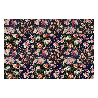 Konyha csempe matrica Különböző virágok