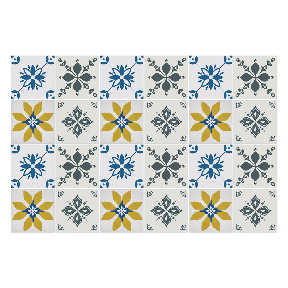 Konyha csempe matrica Virágmotívumok