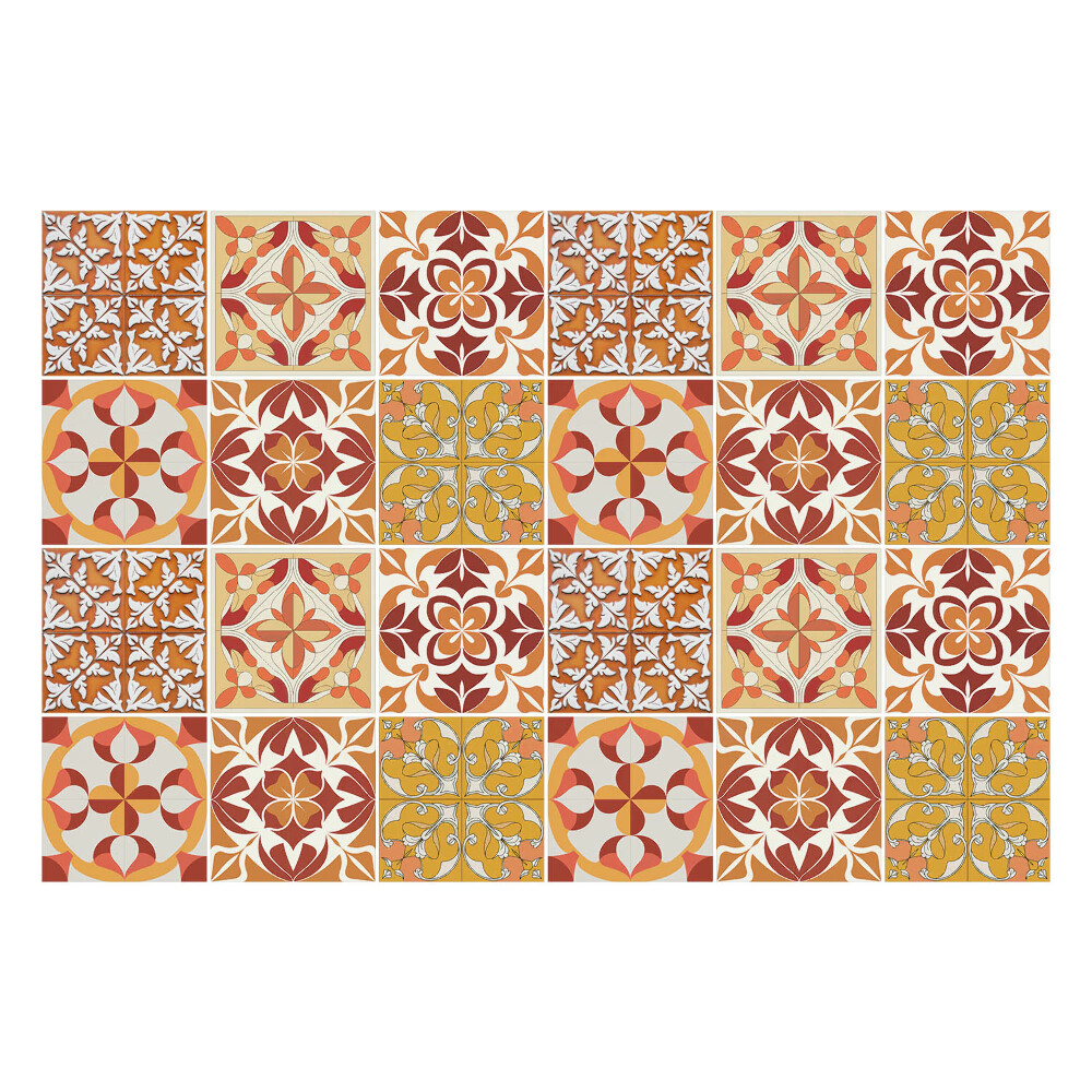 Konyha csempe matrica Virágmotívumok mozaikban