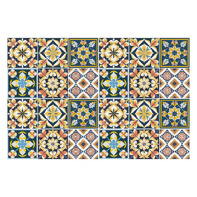 Konyha csempe matrica Keleti virágmotívumok