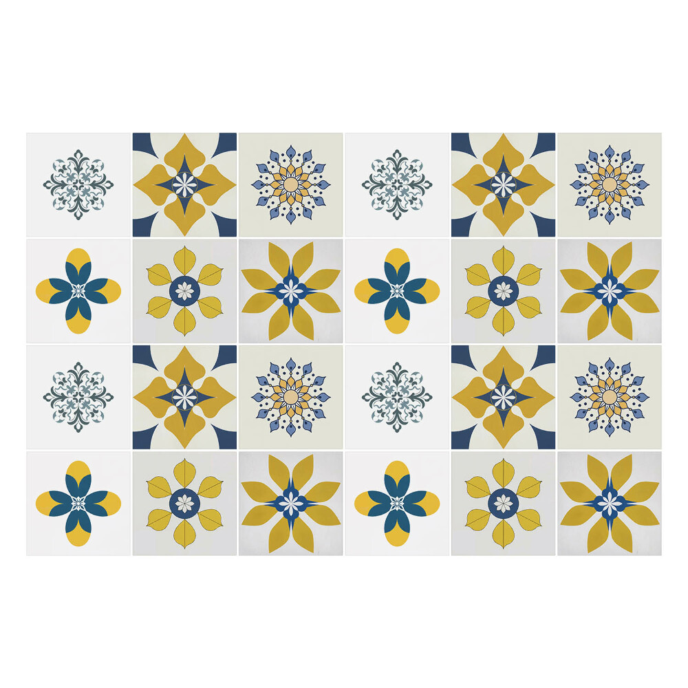 Fali csempe matrica Mandala és virágkészlet