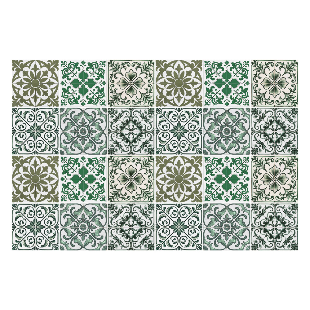 Csempe dekor matrica Virág- és geometrikus motívumok