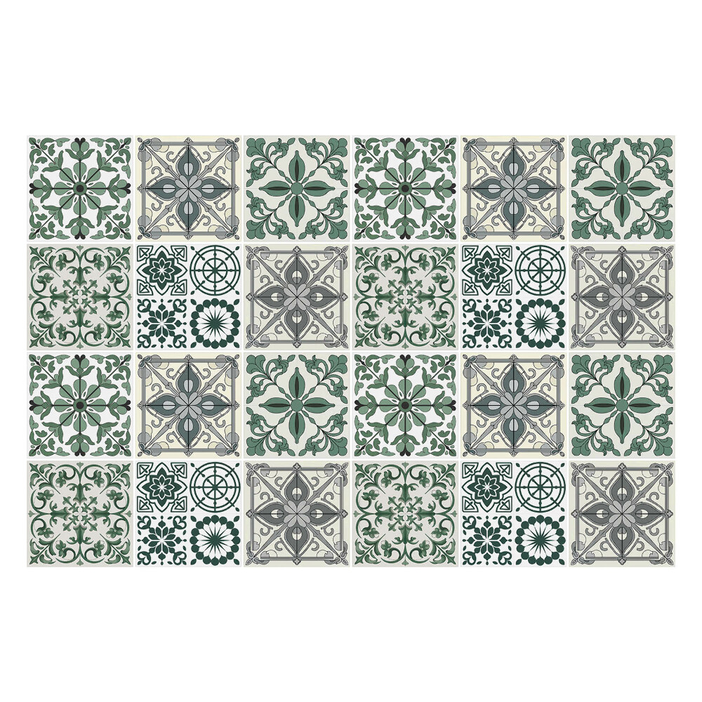 Csempe dekor matrica Klasszikus csempék díszekkel