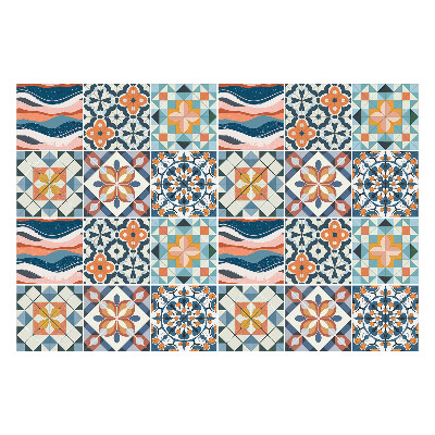 Konyha csempe matrica Virágmozaikok és figurák