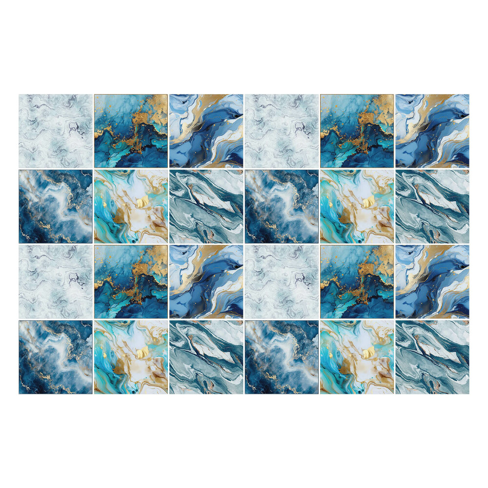 Csempe dekor matrica Absztrakt kék foltok