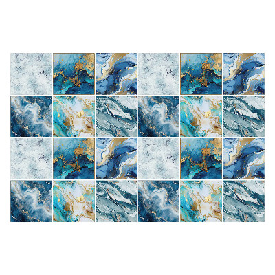 Csempe dekor matrica Absztrakt kék foltok