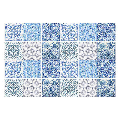 Konyha csempe matrica Klasszikus csempék díszekkel