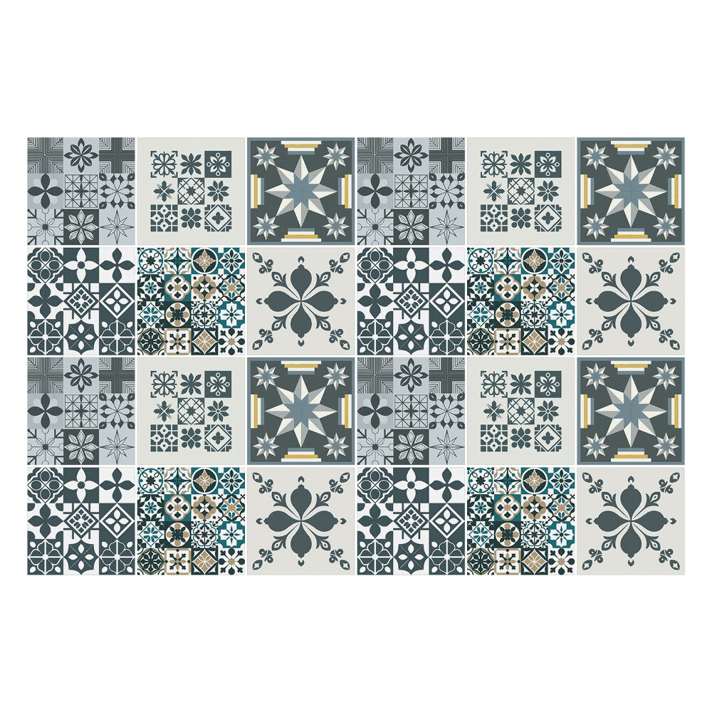 Csempe dekor matrica Geometrikus virágok és alakzatok