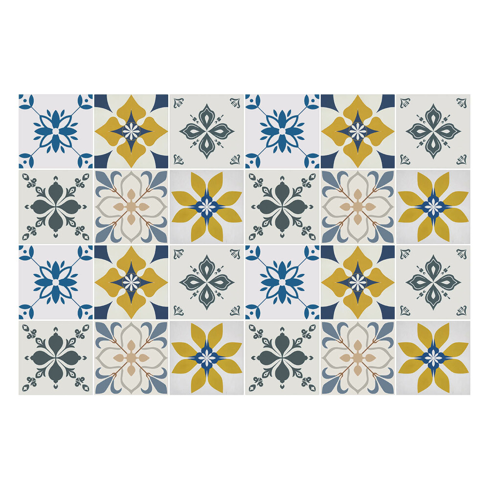 Konyha csempe matrica Virágmotívumok a kompozícióban