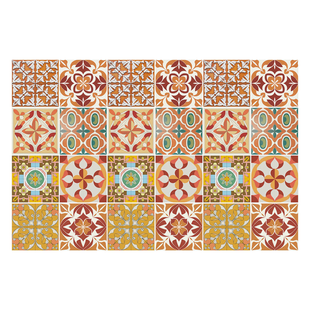 Csempe dekor matrica Vintage csempe kompozíció