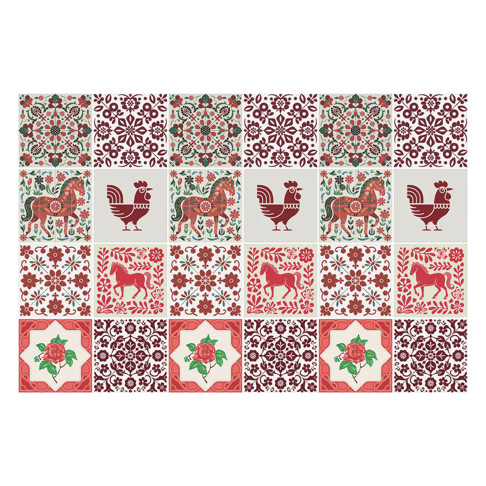 Csempe dekor matrica Hagyományos népi motívumok