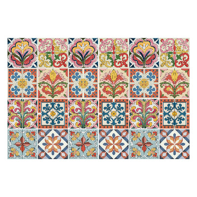 Fali csempe matrica Retro virágminták