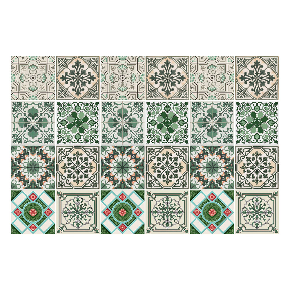 Csempe dekor matrica Keleti virágmotívumok