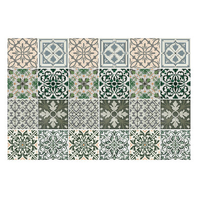 Konyha csempe matrica Növényi és geometriai motívumok