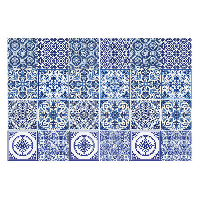 Konyha csempe matrica Geometrikus virágmotívumok