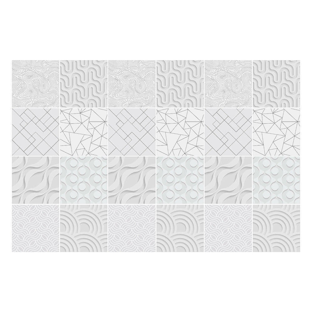 Konyha csempe matrica Absztrakt 3D vonalak és hullámok