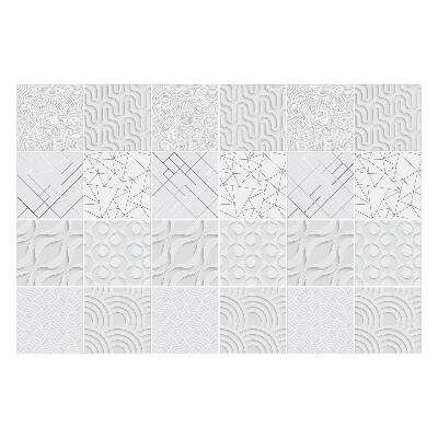 Konyha csempe matrica Absztrakt 3D vonalak és hullámok