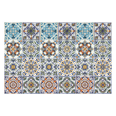 Csempe dekor matrica Virág- és geometrikus motívumok