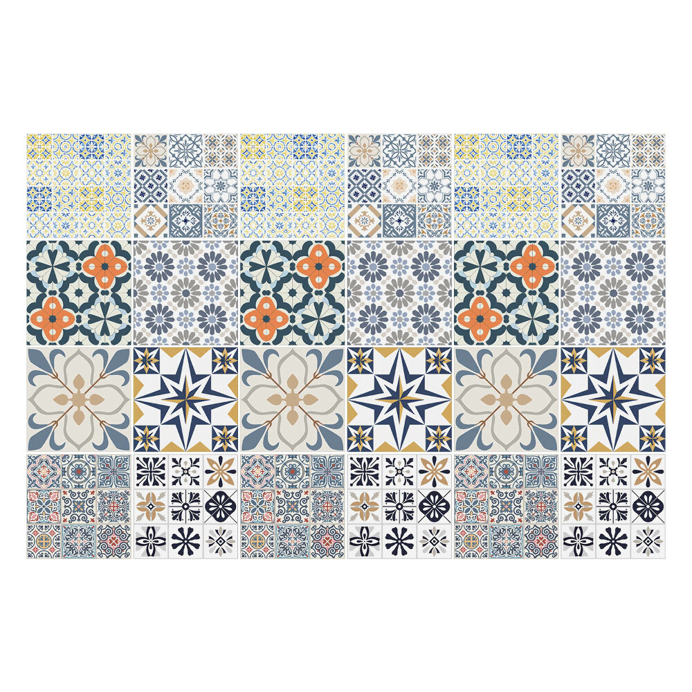 Fali csempe matrica Gazdagon díszített mozaik