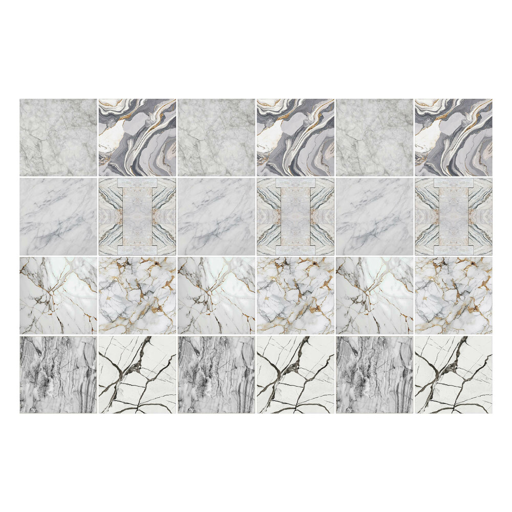 Konyha csempe matrica Elegáns márványmotívumok