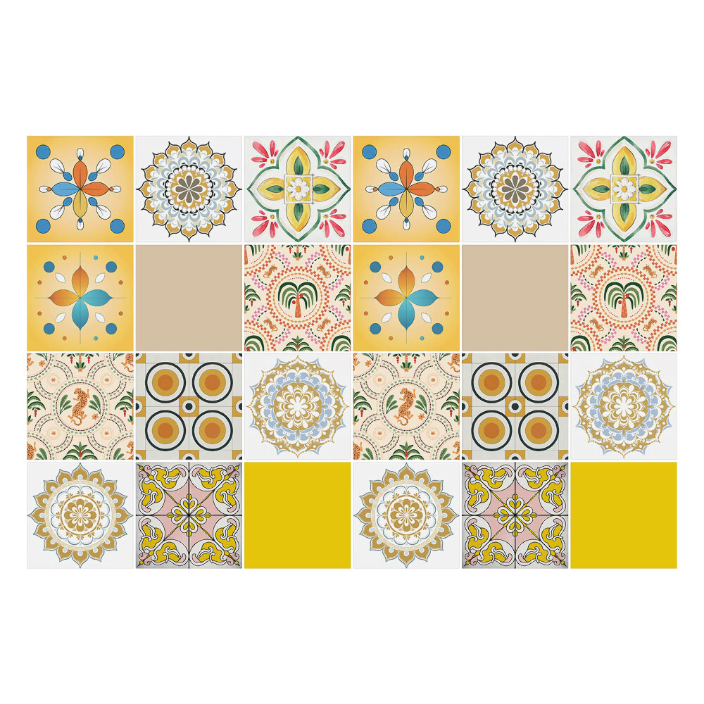 Konyha csempe matrica Érdekes növényi motívumok