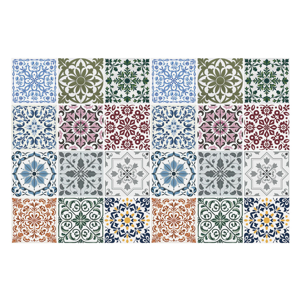 Fali csempe matrica Színes csempe kompozíció