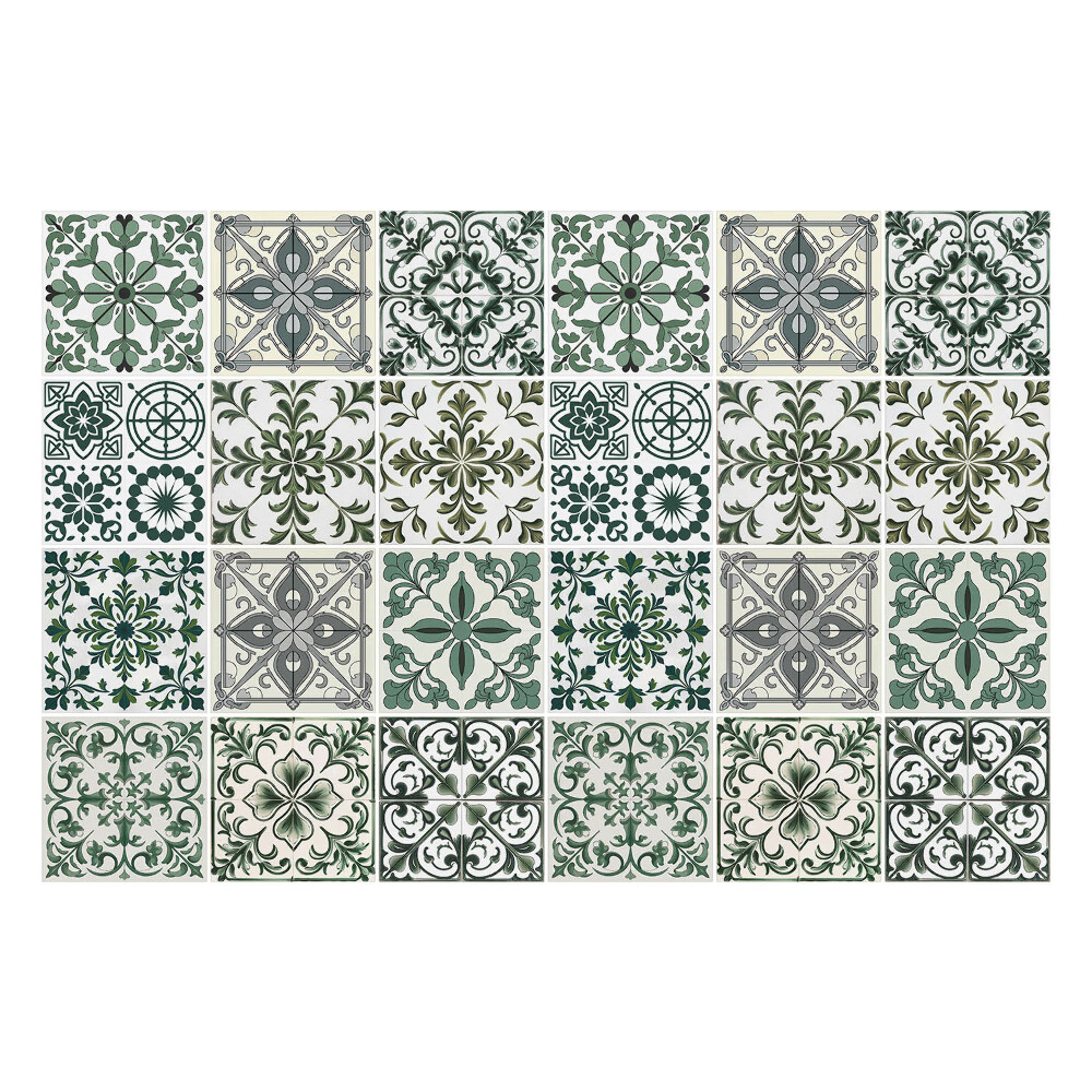 Csempe dekor matrica Virágdíszek mozaikban